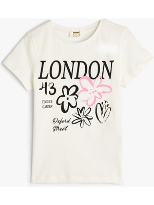 Koton London Tişört Kısa Kollu Bisiklet Yaka Pamuklu