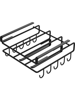 Archive Paslanmaz Çelik Mutfak Eşyası Rafları Tencere Depolama Rafı Dolap Altında Mutfak Eşyası Rafları 10 Kanca ile (Yurt Dışından)