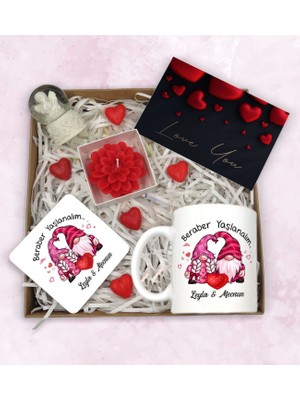 Bk Gift Sevgiliye Özel Hediye Seti-1-3 Yıl Dönümü Hediyesi, Isimli Kupa, Sevgiliye Hediye, Sevgililer Günü Hediyesi