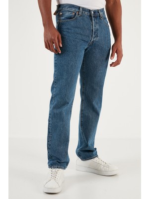 Levi's 501 Pamuklu Normal Bel Regular Fit Jeans Erkek Kot Pantolon A7735