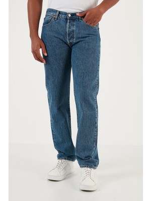 Levi's 501 Pamuklu Normal Bel Regular Fit Jeans Erkek Kot Pantolon A7735