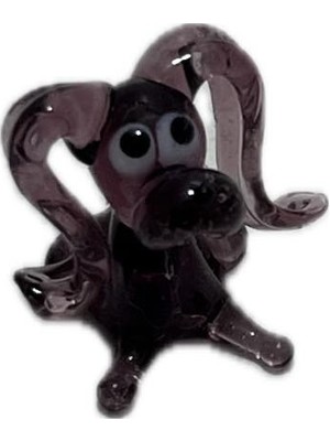 Hasyılmaz El Yapımı Mini Murano Cam Köpek Biblo A156-01
