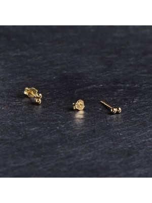 goldkupe 14 Ayar Altın Minik Top Küpe 0,72 gr