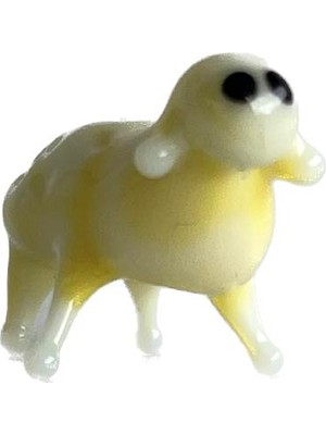 Hasyılmaz El Yapımı Mini Murano Cam Koyun Biblo A91-01