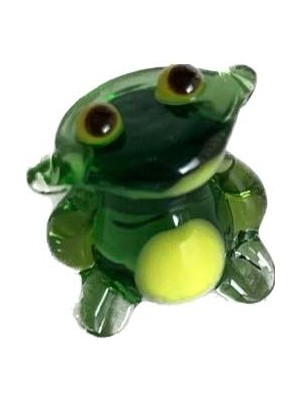 Hasyılmaz El Yapımı Mini Murano Cam Kurbağa Biblo A136-05