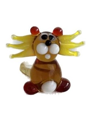 Hasyılmaz El Yapımı Mini Murano Cam Aslan Biblo A140-02