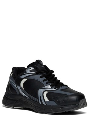Tonny Black Unisex Siyah Füme Cilt Faylon Taban Bağcıklı Spor Ayakkabı