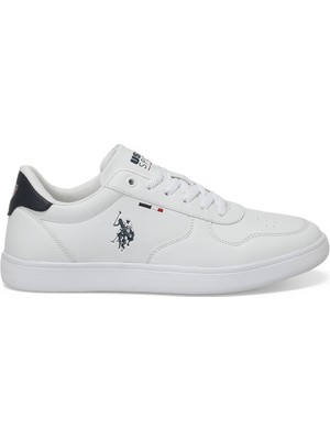 U.S. Polo Assn. Thunder 4fx Beyaz Erkek Sneaker Suni Deri Düz Taban Yapısıyla Rahat Kullanım