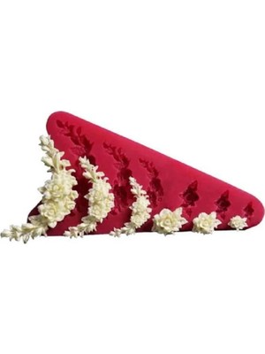 Gurmender Silikon Kalıp - Güllü Bordür Set (13*7cm)
