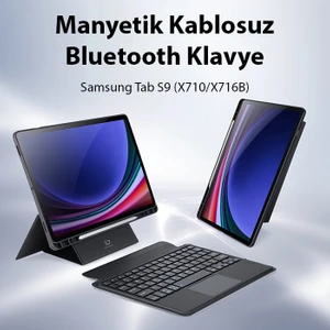 Dux Ducis Samsung Tab S9 (X710-X716B) Dk Series Kablosuz Bluetooth Klavye Touchpad Kılıf