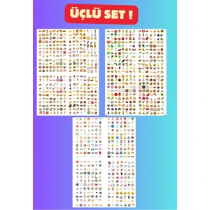 Etiketçi Paşa Üçlü Fırsat Seti 12 Sayfa 1030 Adet Sticker Yiyecek Içecek Meyve Sebze Kız Çocukları
