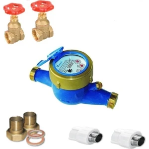 Su Sayacı 3/4 + Şiber Vana+Sayaç Rekoru+ Ppr Dış Dişli Rekor