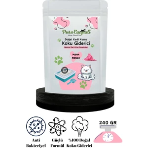 Kedi Kumu Koku Giderici - Kötü Kokuları Giderir - Doğal Koku Giderici - Pudra Kokulu 240 Gr.