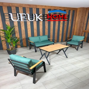 Ufuk Home Kavacık 2 1 1 Masalı Bahçe Takımı, Balkon Mobilyası, Balkon Bahçe Mobilyaları, Bahçe Masa Takımı, Çay Seti