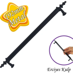 Erciyes Kulp Siyah 192 mm Kulp Mobilya Mutfak Dolabı Çekmece Dolap Kapak Kulpu Kulbu Metal Kulpları