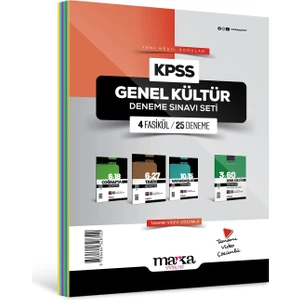 Marka Yayınları 2025 KPSS Genel Kültür Deneme Sınavı Seti 4 Fasikül 25 Deneme