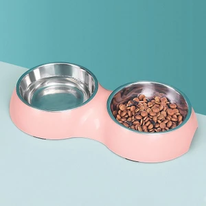 Weather Forecast Paslanmaz Çelik 700 ml Pembe Kaymaz Taban Kedi Köpek Mama ve Su Kabı CIN571PM