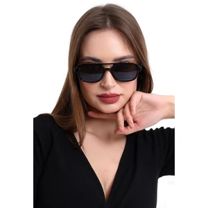 Unisex Siyah Vintage Kemik Güneş Gözlüğü