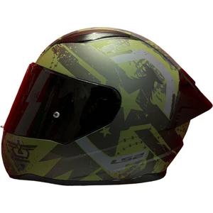 Rapıd 2 Race Thunder Bırds Mat Yeşil-Siyah-Gri Kask+Spoiler Set (Şeffaf Kask Camı Hediyeli )