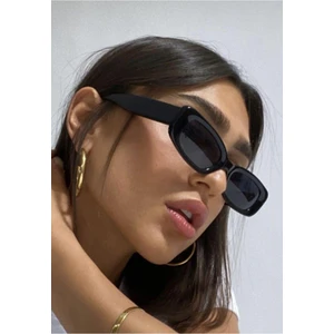Chunky Frame Vintage Siyah Güneş Gözlüğü