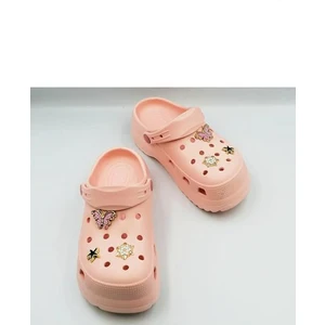 Pudra Kadın Eva Aksesuarlı Yüksek Topuklu Günlük Cross Terlik - Pudra - 38