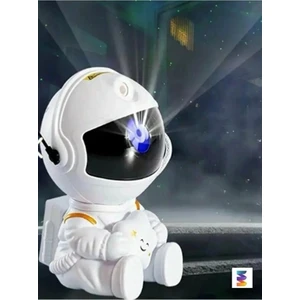 Lw-6 Mini Beyaz Yıldız Projektör Astronot Işıklı Galaksi Samanyolu Projektör Gece Lambası