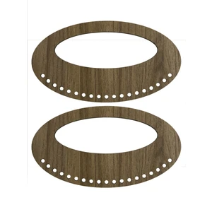 Ala Depo Ahşap Elips Çanta Sapı Kayın Mdf 3mm 20X11CM Çanta Kulp