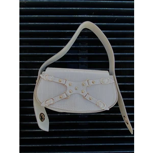 Kroko Desen Özel Kilit Sistemli Kadın Omuz Çantası