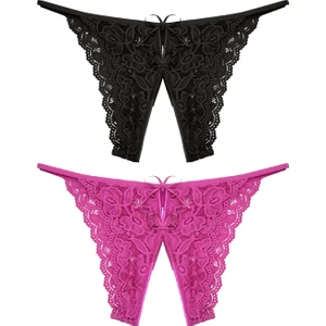 2 Li Özel Bölge Açık Bikini Kadın Külot