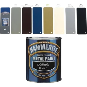 Hammerite Düz Pürüzsüz Tip Metal Boyaları 0.75 Lt