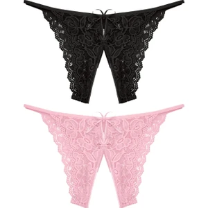 2 Li Özel Bölge Açık Bikini Kadın Külot