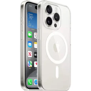 Apple iPhone 15 Pro Kılıf Şeffaf Sararmaz Kristal Magsafe Altı Açık Sert Pc Premium Kapak