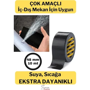 Çok Amaçlı Su Geçirmez Sızdırmaz Dayanıklı Boru Çatlak Onarım Izolasyon Siyah Tamir Bandı 48MM 10MT