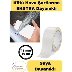 Çok Amaçlı Su Geçirmez Sızdırmaz Dayanıklı Izolasyon Beyaz Tamir Bandı 48 mm 10 mt 1 Adet