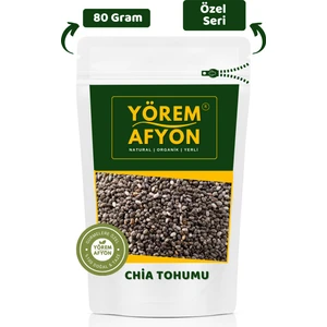 Yörem Afyon  Yeni Mahsül Glütensiz Katkısız Chia Tohumu | 80Gr.
