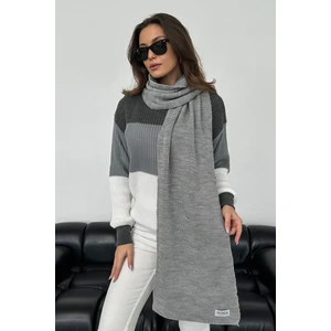 Nosia Fashion Kadın Çizgili Triko Atkı