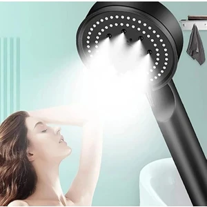 Plodna House 5 Fonksiyonlu Royal Spray Fonksiyonlu Siyah Duş Başlığı Yumuşak Soft Akış Fonksiyonlu Tasarruflu