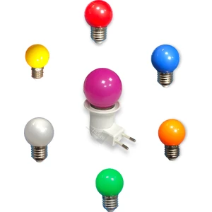 Açma Kapama Anahtarlı Duy Fişli E-27 Anahtarlı + Ampul E-27 1 W Renkli Pst