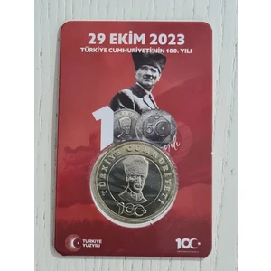 29 Ekim Madeni 5 Lira Kutusunda Çil. Koleksiyonluk Madeni 5 Lira. 29 Ekim 2023 100.YILA Özel