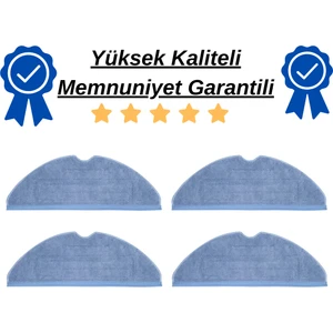 Roborock S7 Uyumlu 4 Adet Mop Fiber Bez Paspas