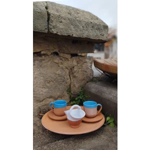 Güray Seramik Naturel Kahve Ikili Fincan Seti, Hediyelik Kahve Fincan Seti Uygun Kahve Seti, Fincan Seti