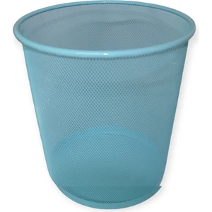 Metal File Perfore Çöp Kovası Renkli ( Gök Mavi )