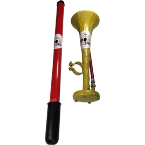 Yüksek Desibelli Havalı Pompa Bisiklet Kornası Havalı Kamyon Kornası (Sarı-Kırmızı)