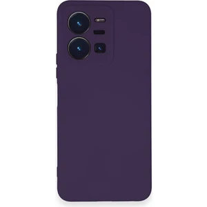 Case World Caseworld Vivo Y35 Kapak Içi Kadife Kamera Korumalı Lansman Silikon Kılıf - Mor
