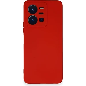 Case World Caseworld Vivo Y35 Kapak Içi Kadife Kamera Korumalı Lansman Silikon Kılıf - Kırmızı