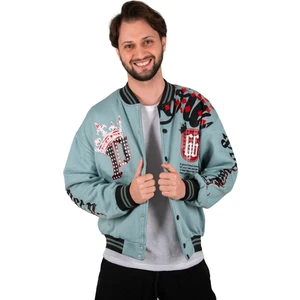 Kolları Önü ve Arkası Baskılı Üç Iplik Çıtçıtlı Kolej Mont 2304764