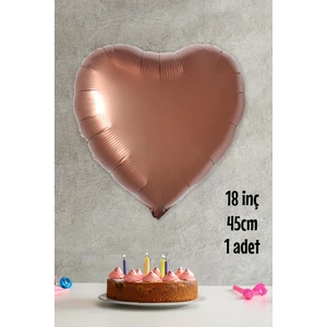 Karamel Kalp Folyo Balon Retro  Kalp Balon 18" 45CM