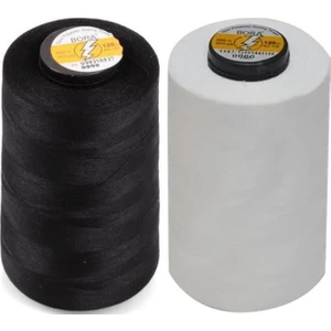 Ceylan Home Bora Dikiş Ipi 5000 Metre Bobin Siyah ve  Beyaz 2 Adet