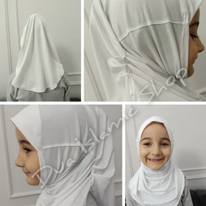 Dua' İs Çocuk Pileli Takmetik Pratik Eşarp
