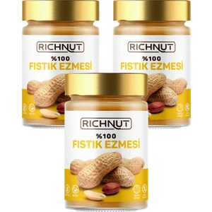 %100 Saf Katkısız Fıstık Ezmesi 300 gr x 3 Adet